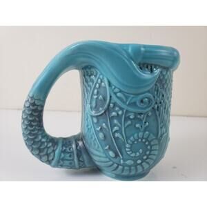 Disney Parks Little Mermaid Ariel Sculpted Curved Tail Coffee Ceramic Mug Cup 3D